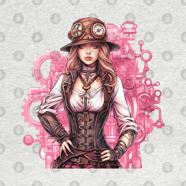 Pink Steampunk Girl by Chromatic Fusion Studio